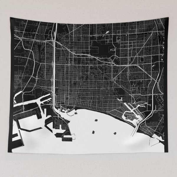 Item preview, Long Beach CA Map designed and sold by Kara515.