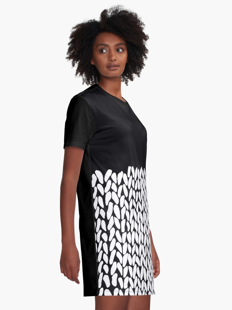 Alternate view of Half Knit Graphic T-Shirt Dress