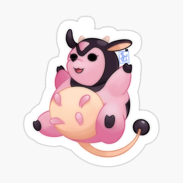 Cow Pokemon Stickers Redbubble - miltank roblox