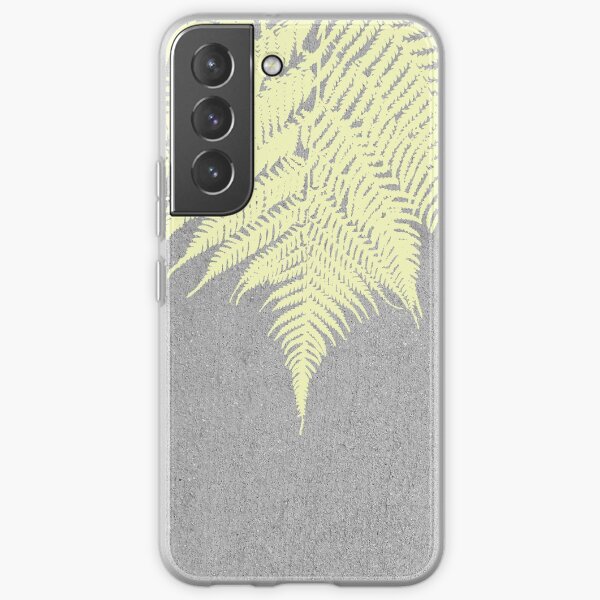 iPhone Cover Soft Line Art Ferns Phone Case Plants Gel Rubber Fern Nature Samsung Galaxy Cell Silicone Beige Tan