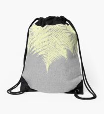 Concrete Fern Yellow Drawstring Bag