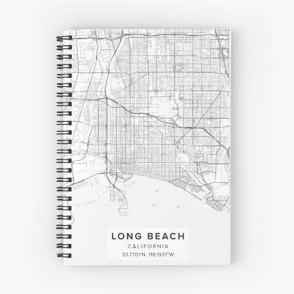 Item preview, Long Beach CA Map designed and sold by Kara515.