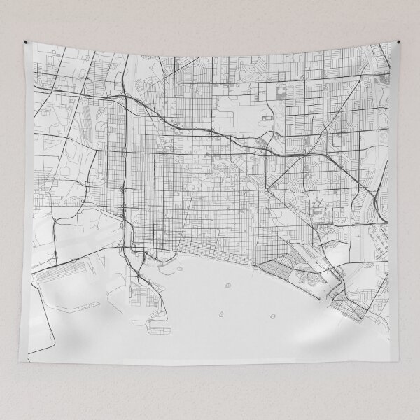 Item preview, Long Beach CA Map designed and sold by Kara515.