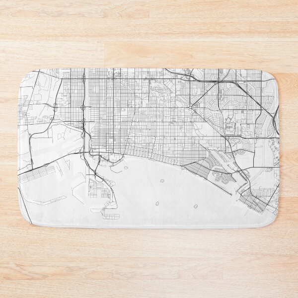 Item preview, Long Beach CA Map designed and sold by Kara515.