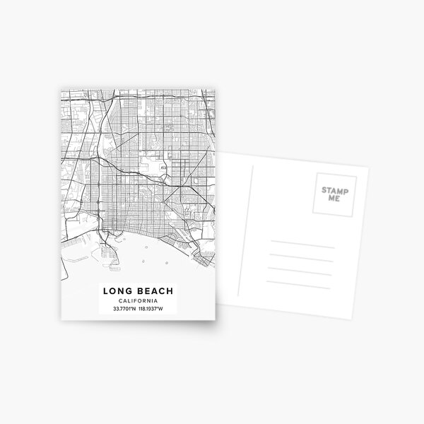 Item preview, Long Beach CA Map designed and sold by Kara515.
