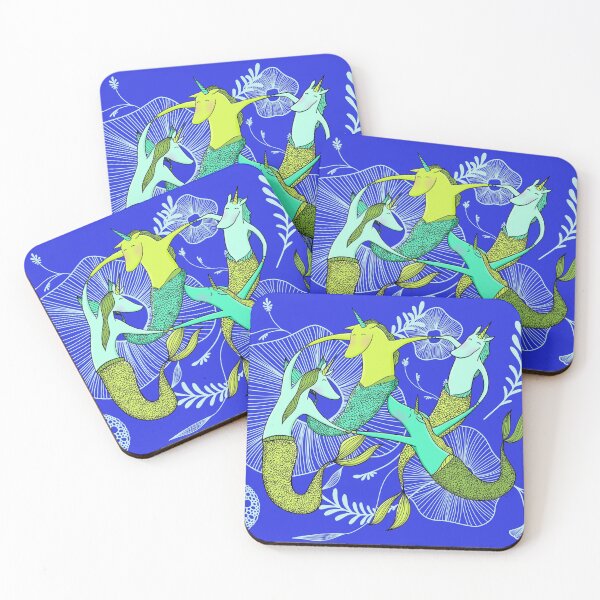 Item preview, Mermaid Unicorn swimming  designed and sold by FoxandCrow.
