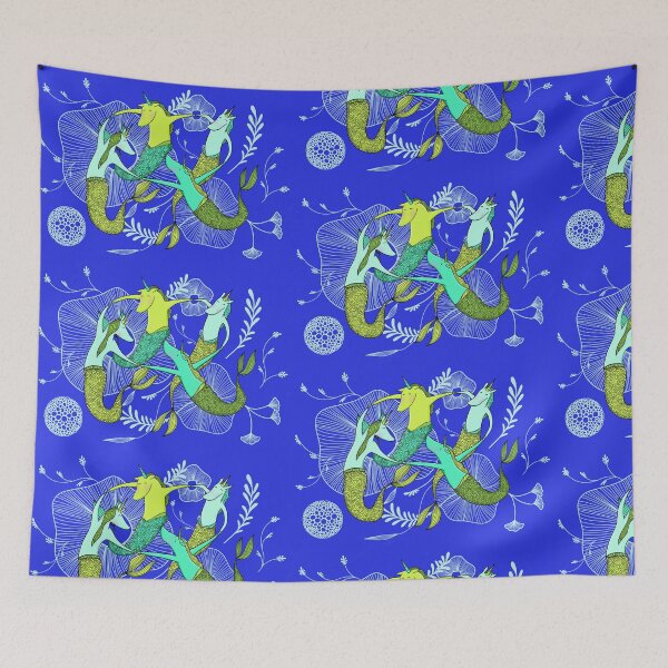 Item preview, Mermaid Unicorn swimming  designed and sold by FoxandCrow.