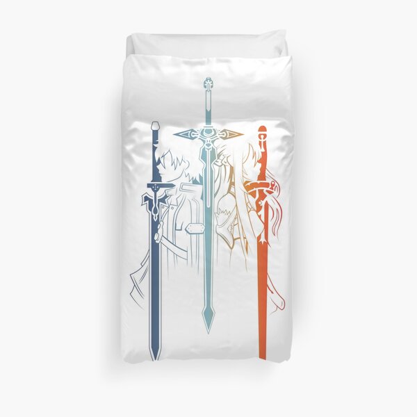 Kirito and Asuna form Sword Art Online Duvet Cover
