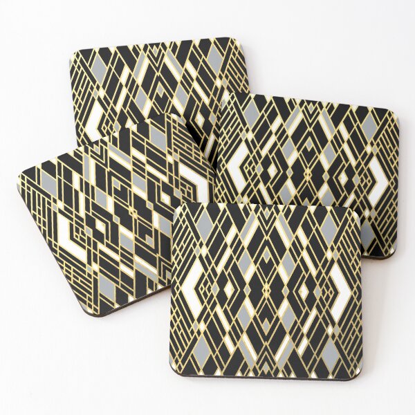 Item preview, Art Deco Grey Zoom Gold designed and sold by ProjectM.