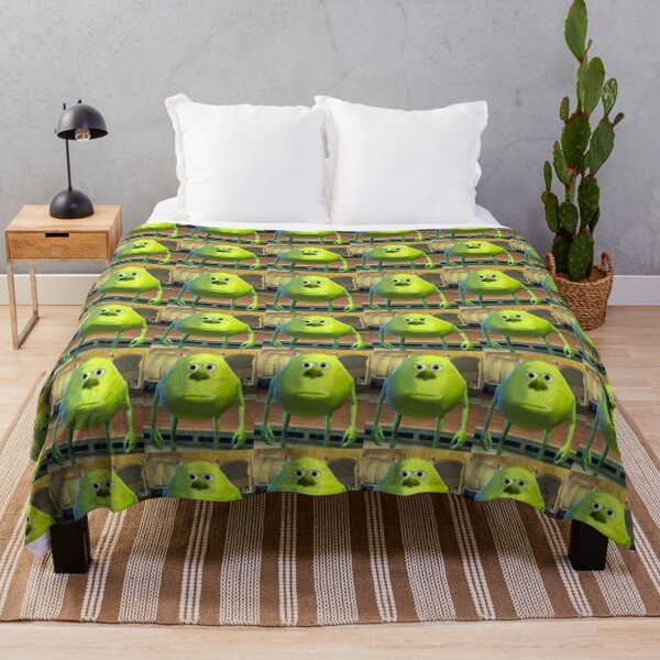 Mike Wazowski Meme Throw Blanket