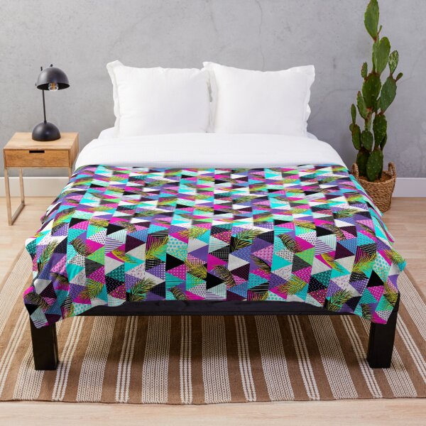 Item preview, Modern Memphis Style - Geometric Triangle Pattern - Neon designed and sold by WickedRefined - Nicole Demereckis.