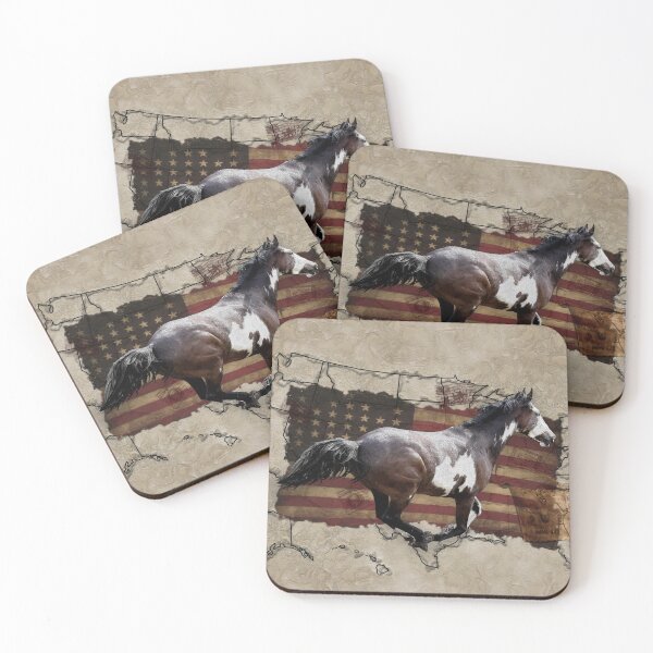Item preview, Pony Express Pinto Horse Delivering US Mail designed and sold by NaturePrints.