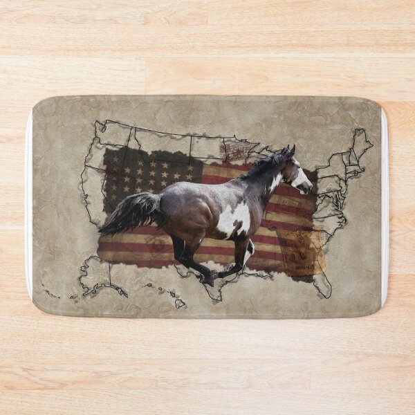 Item preview, Pony Express Pinto Horse Delivering US Mail designed and sold by NaturePrints.