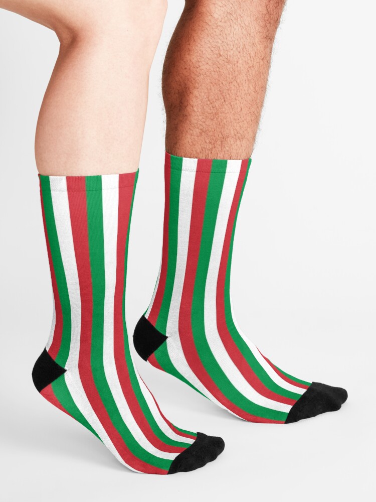 "Italian Flag" Socks by designseventy Redbubble