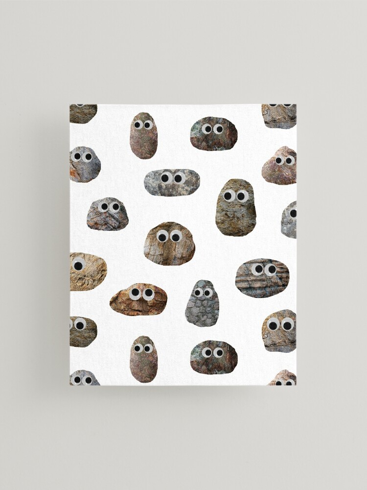 Rocks with Googly Eyes | Mounted Print