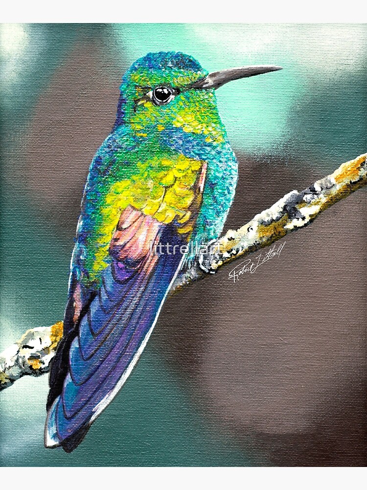 6 x 6 acrylic popular painting on canvas, bird art