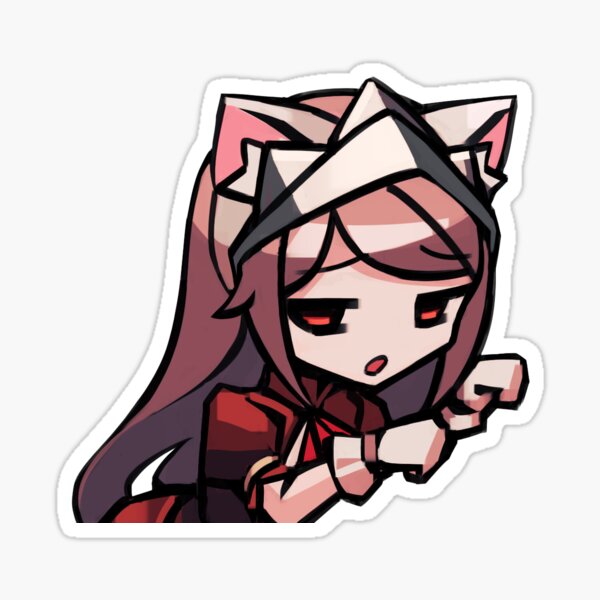 Cat Ears Stickers Redbubble - female kano shuuya roblox