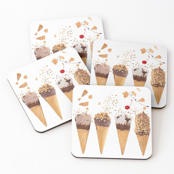 Item preview, Various of ice cream flavor in cones isolated on white background designed and sold by svetlanna.