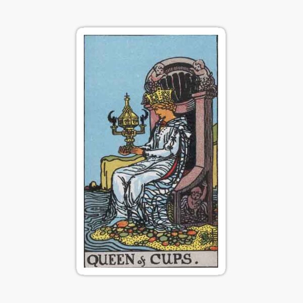 Item preview, Queen of Cups - Tarot Card (Rider Waite) designed and sold by DuncanWhitlock.