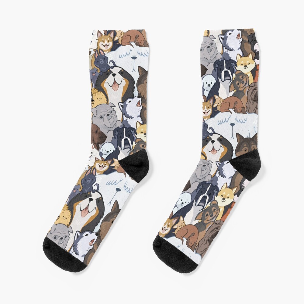 Retro Pug Socks - Sock Doggo - Ladies and Mens - SOCK DOGGO