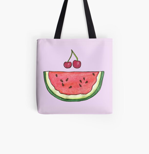 Watermelon Smile by Jayne Kitsch All Over Print Tote Bag