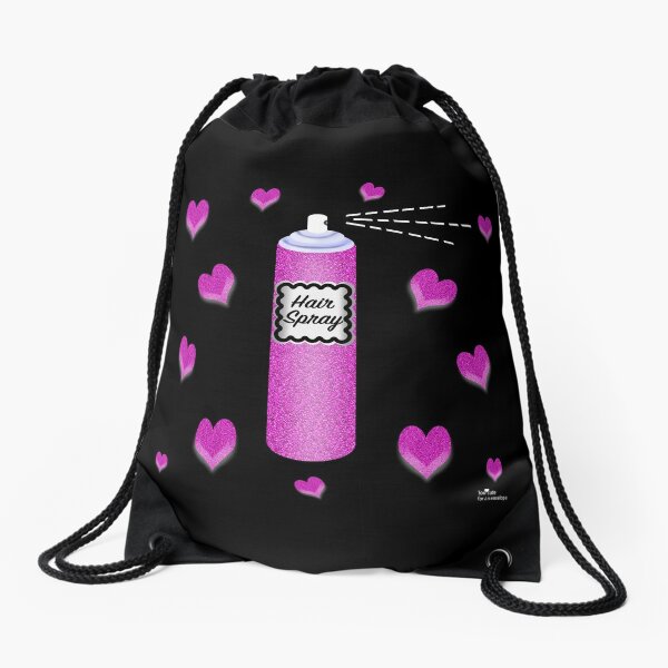 Hairspray & Hearts  Drawstring Bag