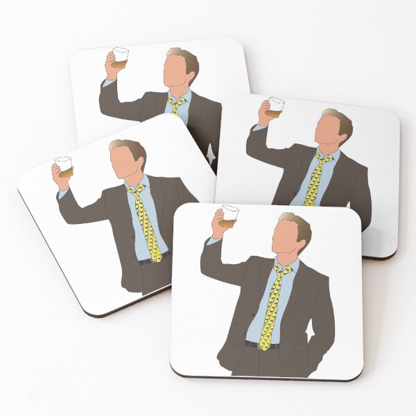 Barney's Ducky Tie Coasters (Set of 4)