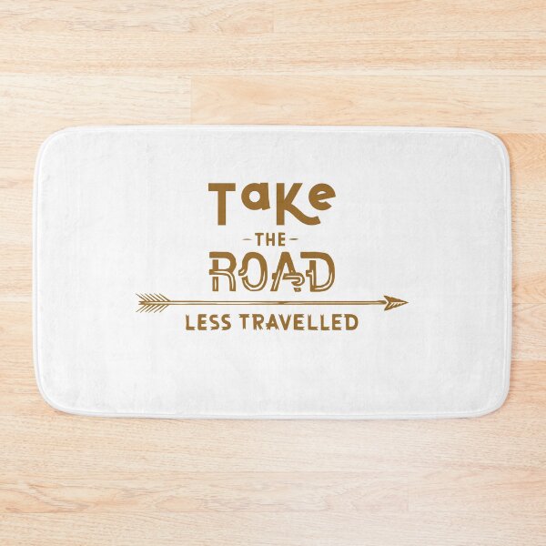 Artikelvorschau, Motivational Inspirational and Positive quote - take the road less travelled typography text art by Word Fandom - wordfandom entworfen und verkauft von Kerry Pritchard.