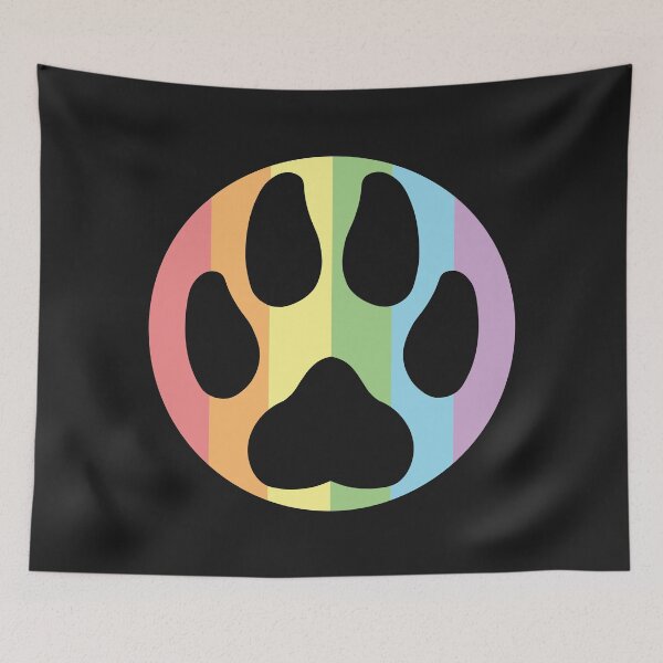Item preview, Paw in a circle - Pride (Pastel Rainbow) designed and sold by storm-fox-art.