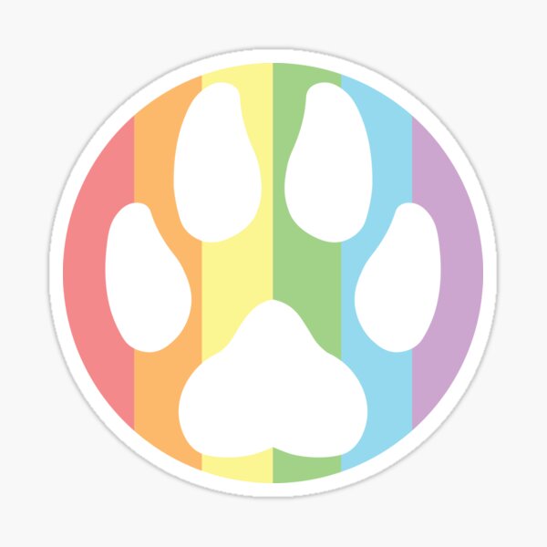 Paw In A Circle Pride Pastel Rainbow Sticker For Sale By Storm Fox Art Redbubble