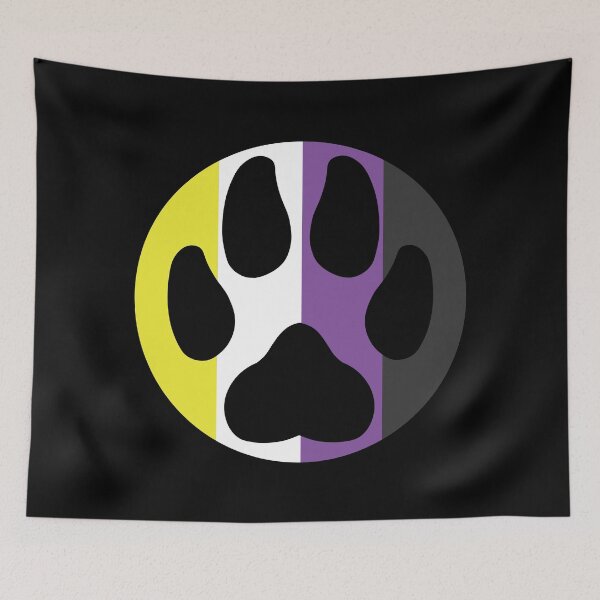 Item preview, Paw in a circle - Pride (Non-binary) designed and sold by storm-fox-art.