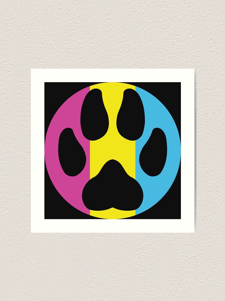 Paw In A Circle Pride Pansexual Art Print For Sale By Storm Fox Art Redbubble