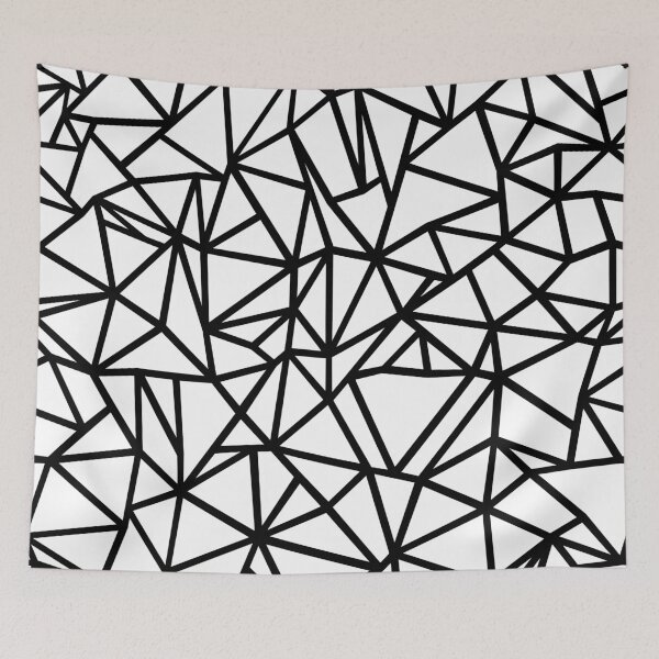 Item preview, Abstraction Outline Thick Black on White designed and sold by ProjectM.
