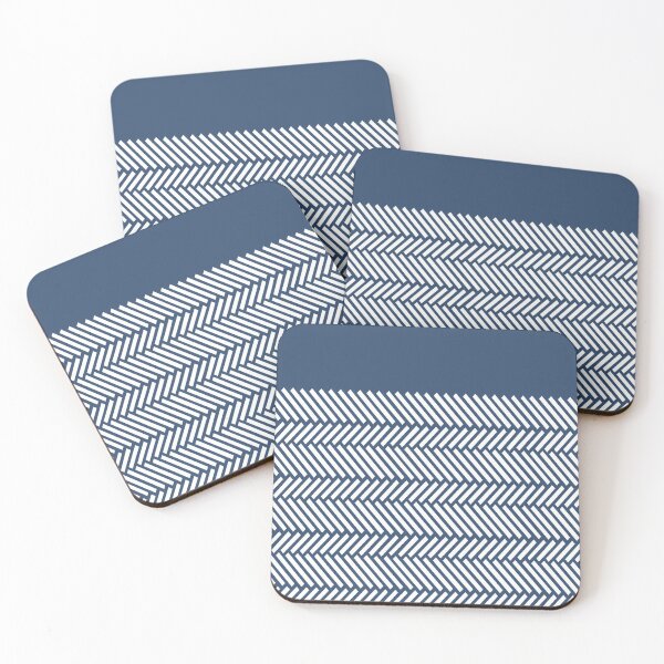 Item preview, Herringbone Boarder Navy designed and sold by ProjectM.