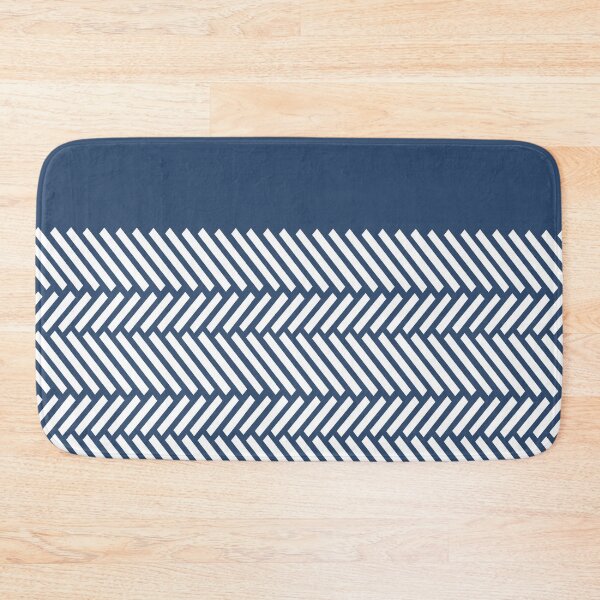 Item preview, Herringbone Boarder Navy designed and sold by ProjectM.