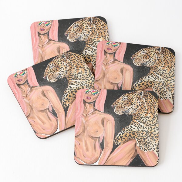 Item preview, Leopard Heart Pink woman designed and sold by artsykearns.