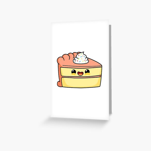 Kawaii Cake Slice Greeting Card