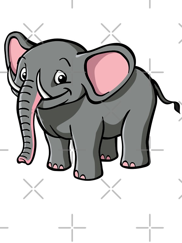 "Cartoon Elephant" Stickers By Colin Cramm