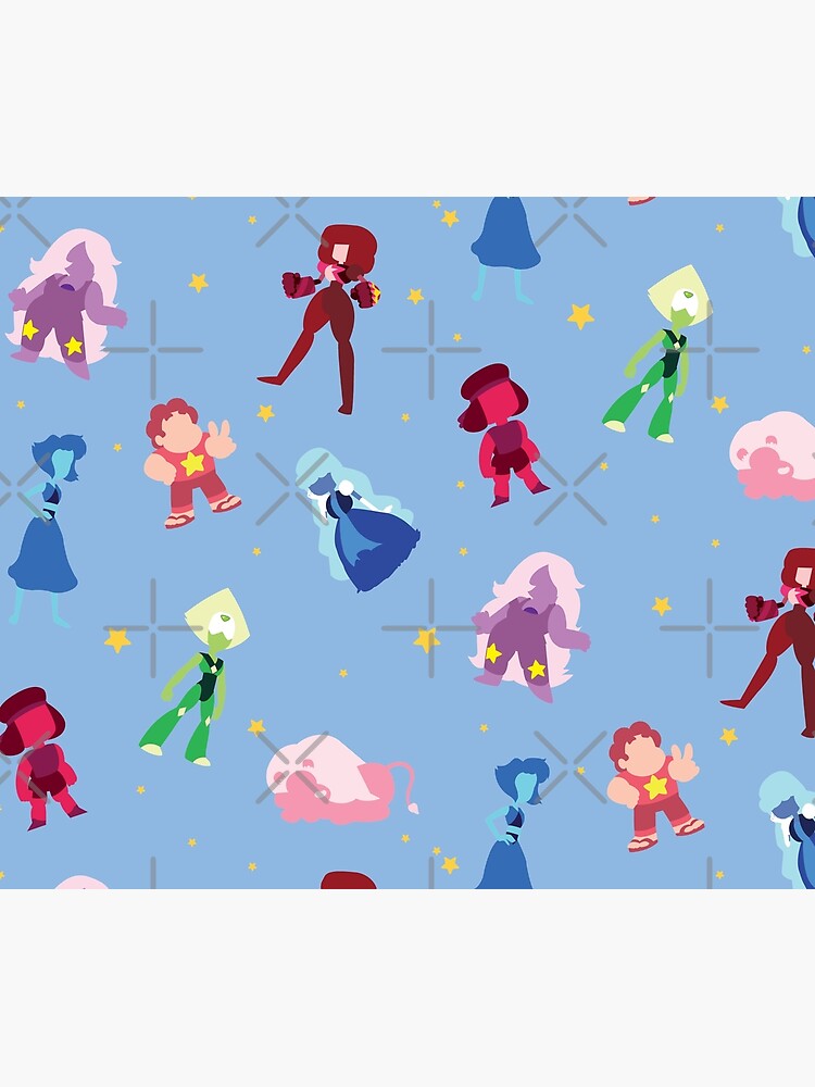 Discover Steven Universe Characters and Stars Pattern Tapestry