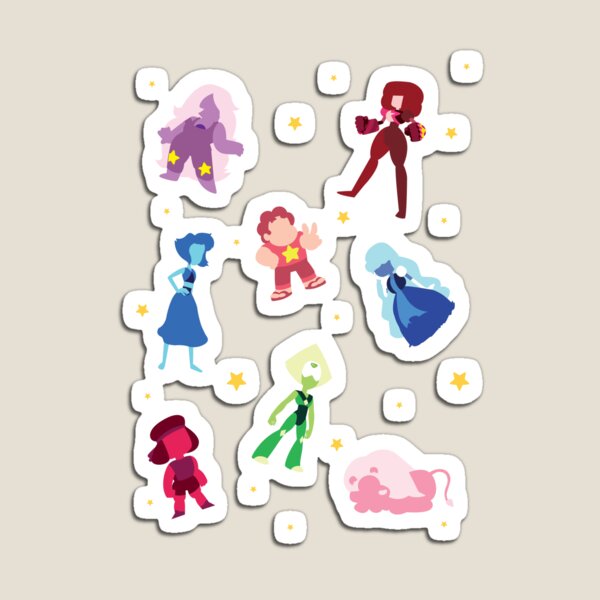 Steven Universe Characters and Stars Pattern Magnet