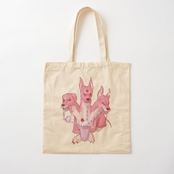 Strawberry Cerberus Cotton Tote Bag