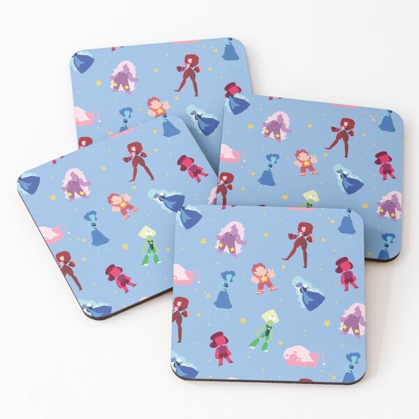 Steven Universe Characters and Stars Pattern Coasters (Set of 4)
