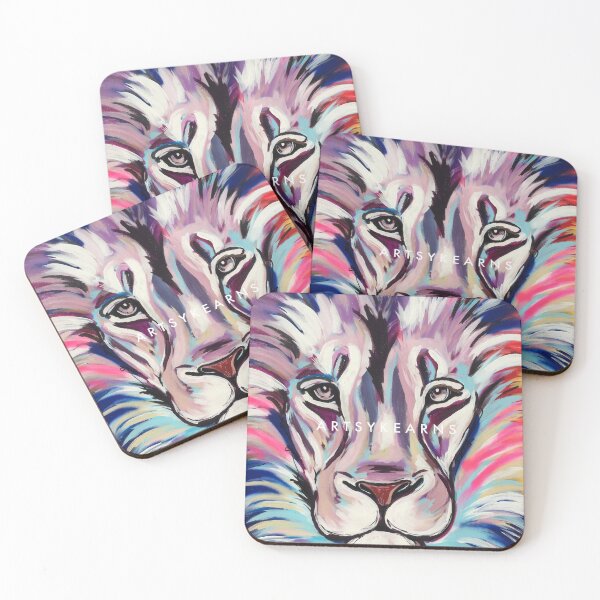 Item preview, Lion Painting Multicolor designed and sold by artsykearns.