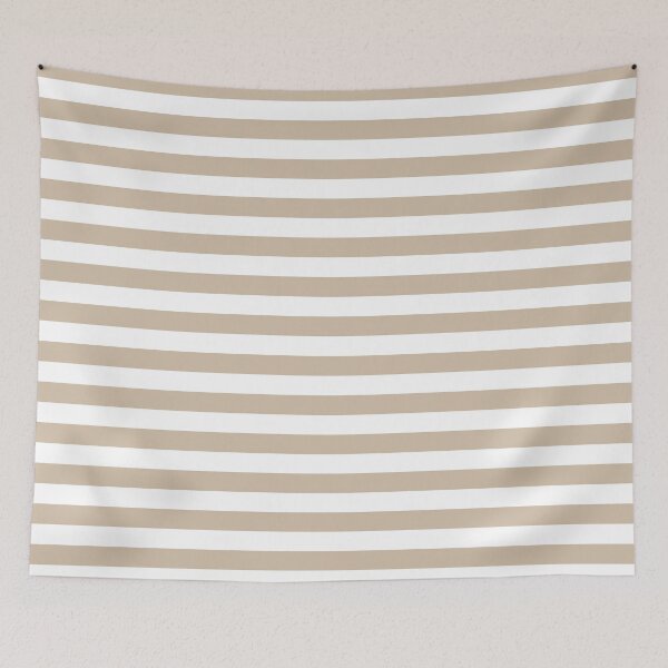 Item preview, Dark Vanilla Brown and White Horizontal Stripes designed and sold by ColorPatterns.