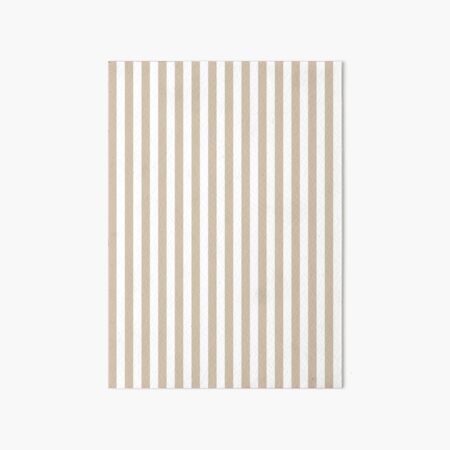 Tan Brown and White Vertical Stripes Art Board Print for Sale by  ColorPatterns