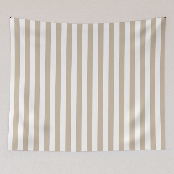 Item preview, Dark Vanilla Brown and White Vertical Stripes designed and sold by ColorPatterns.