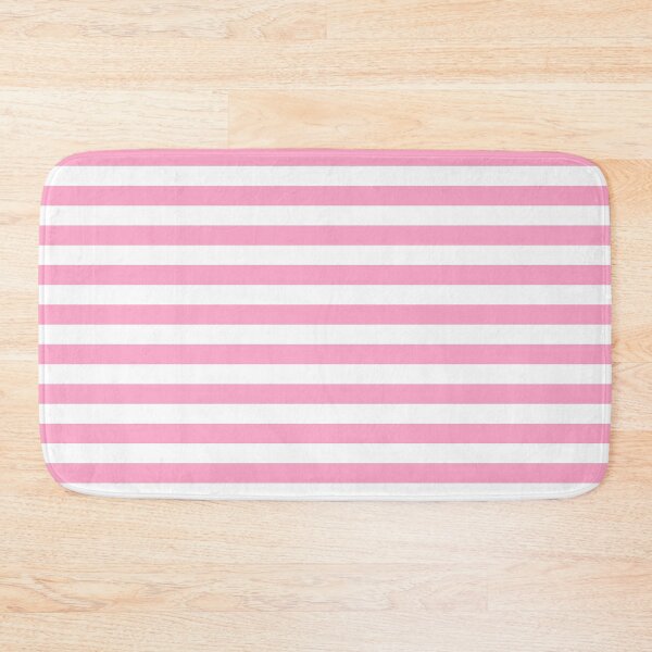 Item preview, Carnation Pink and White Horizontal Stripes designed and sold by ColorPatterns.