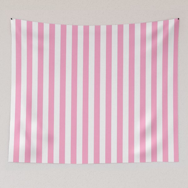 Item preview, Carnation Pink and White Vertical Stripes designed and sold by ColorPatterns.