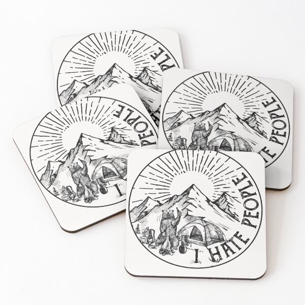 Item preview, I hate people bear camping designed and sold by bentakana.