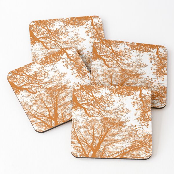 Item preview, Forest background with orange tree branches silhouette designed and sold by by-jwp.
